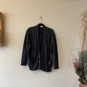 J Jill Dark Grey Boyfriend Sweater